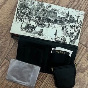 Vintage Ambassador Leather Card Holder and hip wallet (unused)